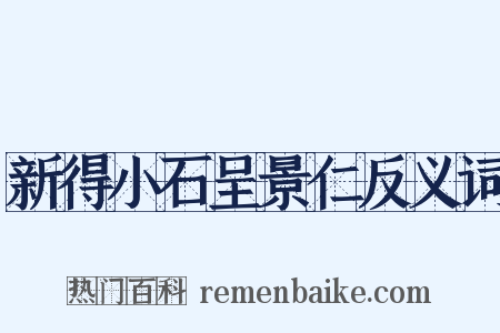 新得小石呈景仁反义词是什么意思的图片